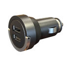 Schwarzes LED 5VDC 3100 MA Miniusb-Auto-Ladegerät-Adapter 12 - 24v für Ipad, IPod, GPS-Geräte CA5533