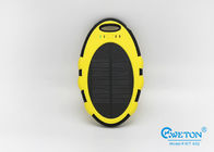 Gelbe schwarze tragbare Solarenergie-Bank, 5000mAh verdoppeln externe tragbare Energie-Bank USBs