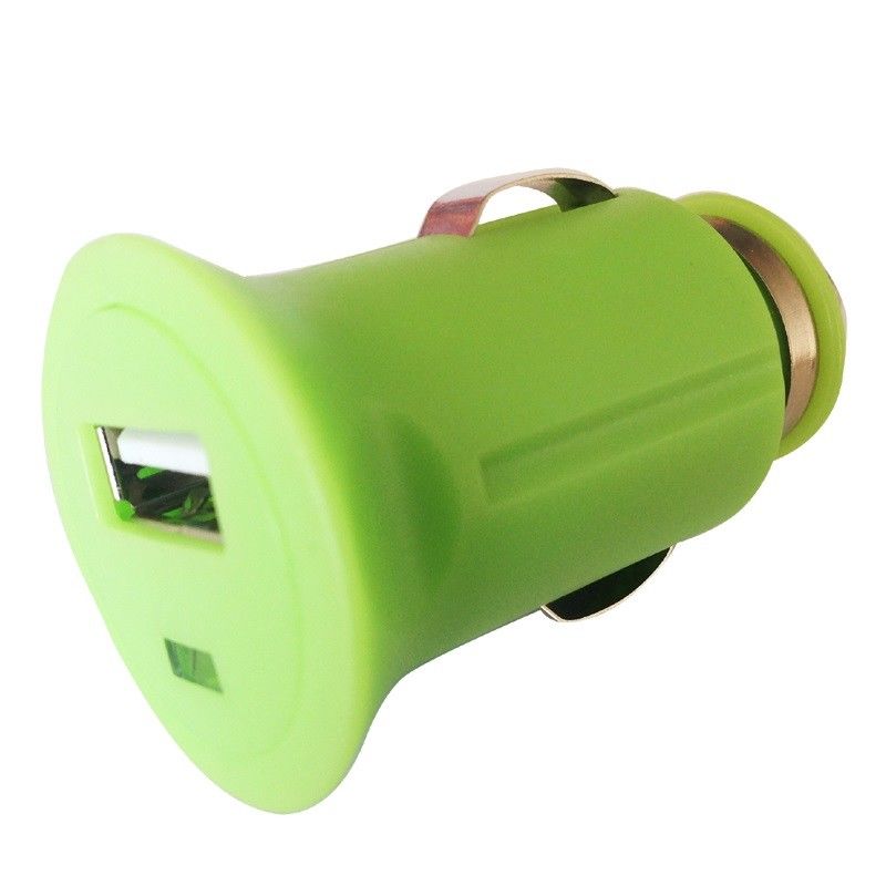 Hellgrüne Mini-USB-Auto-Ladegerät-tragbares Mikro 1.2A mit einzelnem USB